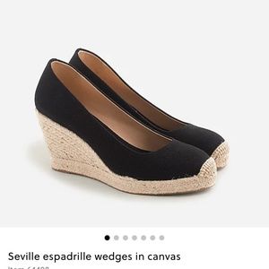 J Crew Canvas Wedges